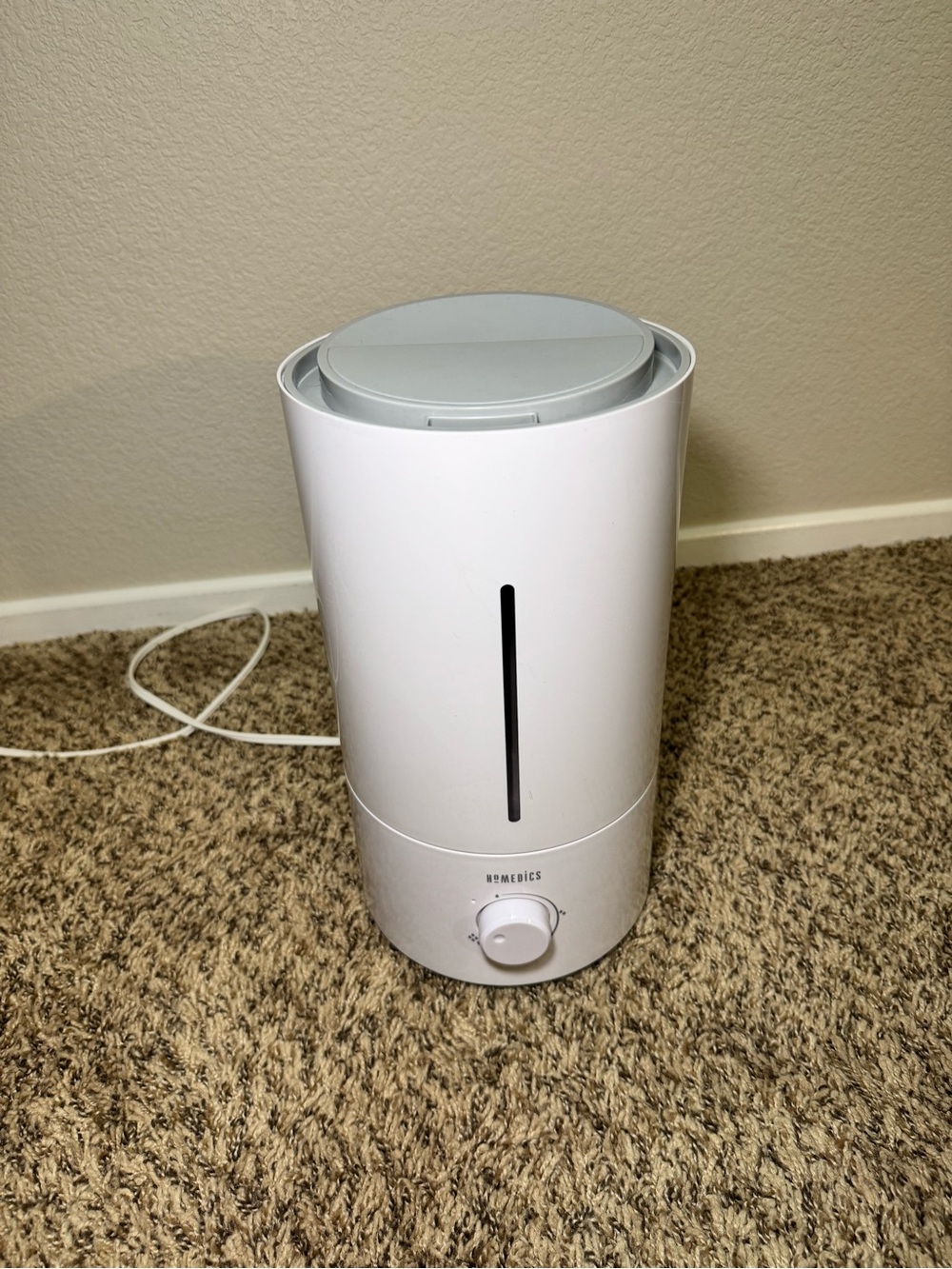 Homedics White Cool Mist Humidifier with Dial Control